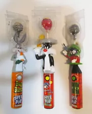 BUGS BUNNY SYLVESTER MARVIN MARTIAN 1996 SPIN POP CANDY TOYS ALL 3 STILL WORK