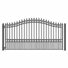 ALEKO London Style Ornamental Iron Wrought Single Swing 18' Driveway Gate