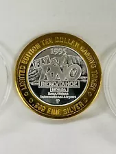 Reno/Tahoe International Airport $10 Gaming Token .999 Silver- 1995- Air Balloon