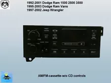 04858556AD 92-01 Dodge Ram & Vans Cherokee Wrangler Stereo Cassette Radio Player