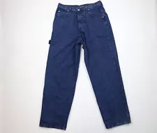 Deadstock Vtg 90s Streetwear Mens 36x34 Baggy Fit Wide Leg Denim Jeans Indigo