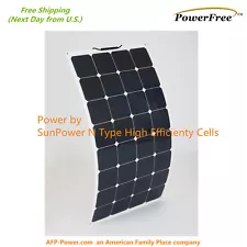 Semi-Flexible Bendable 100w SunPower Cell Solar Panel 12v Battery OffGrid