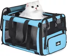 New ListingCollapsible Airline-Approved Pet Carrier with Safety Lock for Small Dogs & Cats