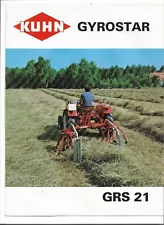 Original Kuhn Model GRS21 Gyrostar Tedder Rake Sales Brochure Form # 1831 GB1080