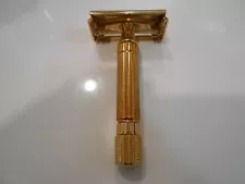 Vtg GILLETTE Fat Handle Gold SAFETY RAZOR