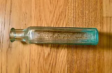 Antique Glass Bottle for Three In One Oil Co. Aqua Color 5 1/2" No 5 Bottle