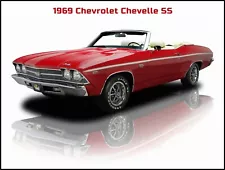 1969 Chevrolet Chevelle SS Convertible New Metal Sign: Beautiful Restoration!