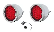 Pair LED Tail Light Assemblies w/ Flasher For 1954-1959 Chevy Stepside Truck