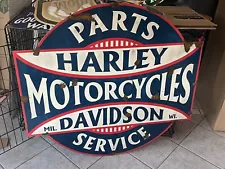 Antique style barn find look Harley Davidson Dealer Sales And Service Sign