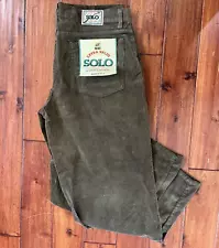 Solo Jeans Olive Green 90’s Wide Leg Baggy Corduroy Pants Men's Size 38