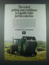 1985 John Deere 330 Round Baler Ad - Cost of Confidence