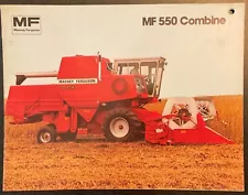 MF MASSEY FERGUSON 550 Combine Literature Sales Brochure. ORIGINAL. 1984