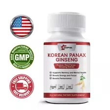 Korean Red Panax Ginseng extrad 1600mg 120 Caps - High Strength Ginsenoside