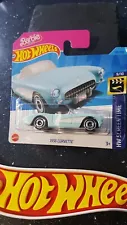 Hot Wheels **SUMMER SALE** ~ 1956 Corvette, Barbie Car, Blue, S/Card.  NEW!!