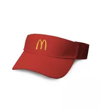 Red McDonalds Visor - Golden Arches - One Size Fits All - Golf Hat Cap