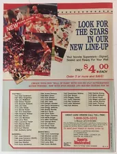 Sports Illustrated Posters 1989 Vintage Print Ad 8x11 Inches Wall Decor