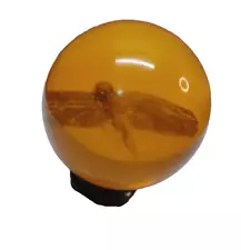 Amber Sphere with Dragon Fly Inside ?? - Egyptian, witchcraft, wicca, Buddhism