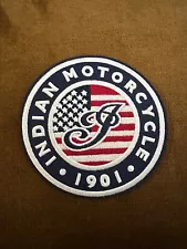 FABULOUS INDIAN MOTORCYCLES VINTAGE STYLE EMBROIDERED IRON-ON PATCH...