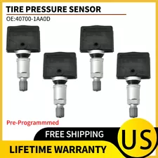 Complete Set of 4 Genuine for Nissan TPMS Tire Pressure Sensors Kit 40700-1AA0D