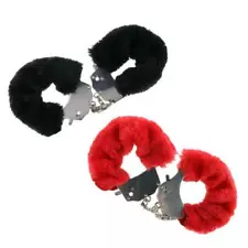 Furry Fuzzy Handcuffs Metal Wrist Cuffs Soft Fun Play