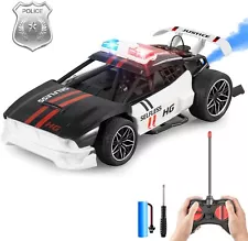 Remote Control Police Car Toy with Lights and Sirens Rechargeable Birthday Gift