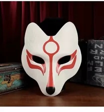 Fox Mask Japanese Kabuki Kitsune Masks for Men Women Children Cosplay