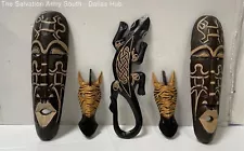 African Decorative Hanging Masks & Artwork - LOT