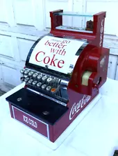 Antique National Coca Cola Theme Cash Register mdl. 717