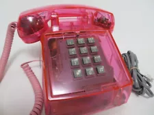 Vintage Clear Pink Western Electric 2500 Telephone works Collectors Edition