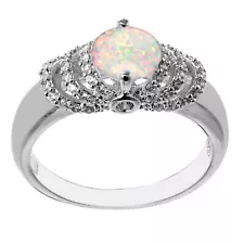 1.30Ct Oval Shape Natural Australian Full Fire Opal Ring In 925 Sterling Silver