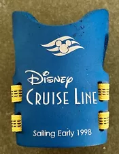 Disney Cruise Line Promotional Life Vest Cup Cozy 1998 Never Used Foam Rubber