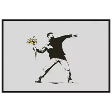 Banksy Flower Thrower Artwork Poster