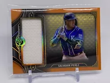 2022 TRIPLE THREADS SALVADOR PEREZ SSP JUMBO RELIC 18/18 ROYALS EBAY 1/1 (293)