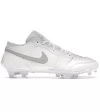 Jordan 1 Low TD Men Size 15 Football Cleats Vapor Edge White Grey Fog FJ6245-101