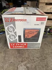 VTG Emerson EWC1302 13" TV VCR Combo Retro Gaming VHS *TESTED*