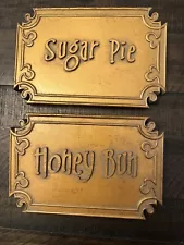 2 Vintage Bakery Honey Bun Sugar Pie Country Kitchen sign plaque bathroom UNIQUE