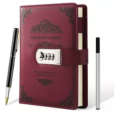 XIYUNTE Diary with Lock, A5 Lockable Journal with Pen & Gift Box, Personal Di...