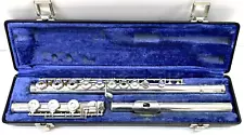 Gemeinhardt Flute Solid Silver Elkhart.Ind (3SB) 652478 w/Case & Bag