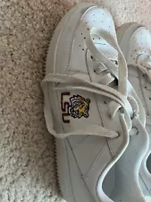 LSU Logo Men's White Shoes Size 10