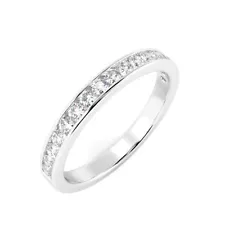 Best Sale.!2mm 0.25Ct Natural Round Diamonds Half Eternity Ring Gold / Platinum