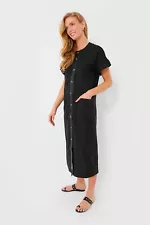 NWT Tuckernuck Black Kara Leather Trim Dress SZ XXXL Retail $298.