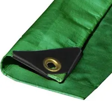 Extra Heavy Duty Green Tarp 12 Mil Thickness Poly 3 Ply 6oz Reinforced Canopy