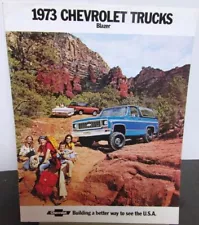 1973 Chevrolet Blazer 2 & 4 Wheel Drive Truck Sales Brochure Original