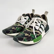 A Bathing Ape BAPE x Adidas NMD R1 'Olive Camo' BA7326 US 8.5