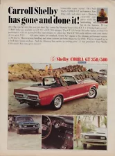 1967 Ford Mustang Shelby Cobra GT 350 500 Photo Blonde Original Color Print Ad