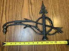 Antique Cast Iron Floor Lamp Bridge Arm Light Part Vintage Fence Post Finial