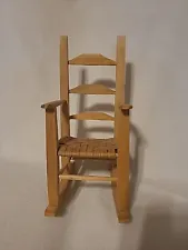 Small Wooden Handmade Rocking Chair-14 X 6- Natural Wood