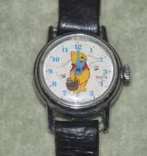 Vintage DISNEY WINNIE THE POOH Wind Up WATCH, Sears - WORKS!