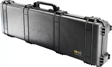 New Black Pelican 1750 Long Protector Rifle case + foam FREE engraved nameplate