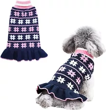 Dog Dress Blue Pink Star For Tiny XS and Small Dogs